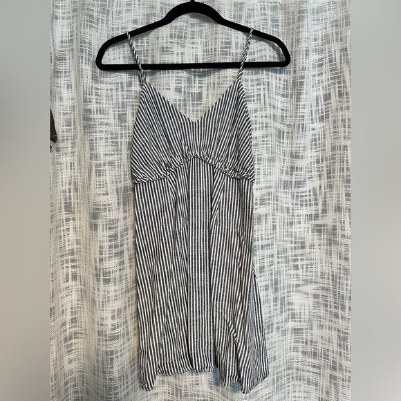 Striped Navy Blue and White Dress - Picture 1 of 5